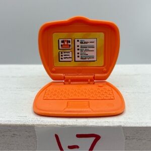 Vtg MATTEL Barbie Orange Laptop Accessory Miniature Dollhouse Replacement